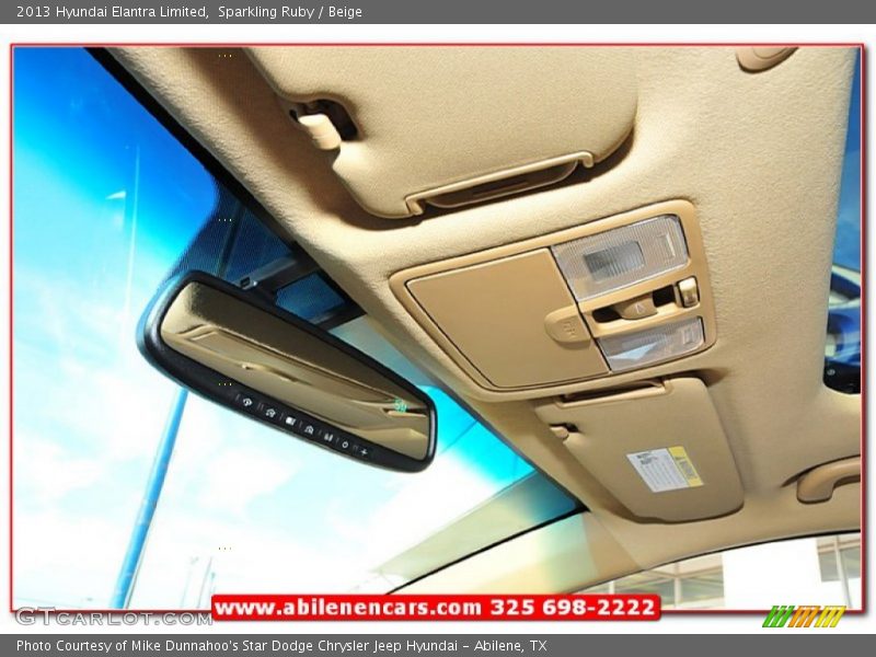 Sparkling Ruby / Beige 2013 Hyundai Elantra Limited