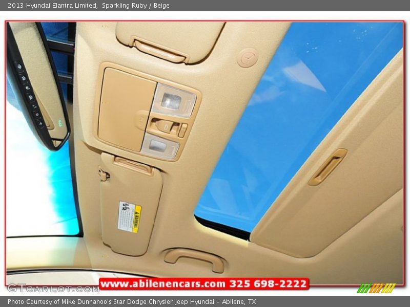 Sparkling Ruby / Beige 2013 Hyundai Elantra Limited