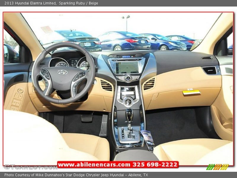 Sparkling Ruby / Beige 2013 Hyundai Elantra Limited