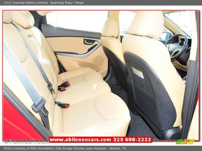 Sparkling Ruby / Beige 2013 Hyundai Elantra Limited