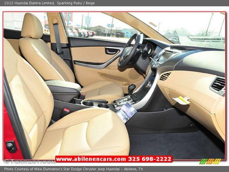 Sparkling Ruby / Beige 2013 Hyundai Elantra Limited