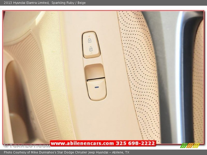 Sparkling Ruby / Beige 2013 Hyundai Elantra Limited
