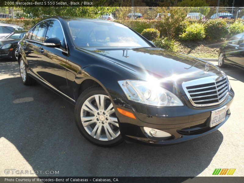 Black / Black 2008 Mercedes-Benz S 550 Sedan