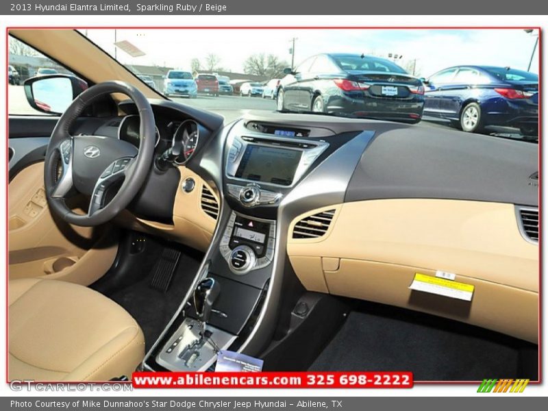 Sparkling Ruby / Beige 2013 Hyundai Elantra Limited