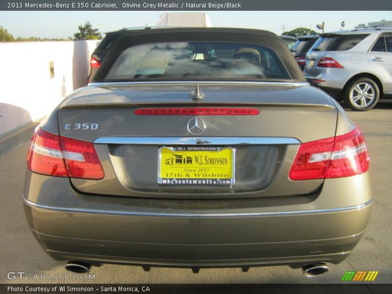 Olivine Grey Metallic / Natural Beige/Black 2013 Mercedes-Benz E 350 Cabriolet