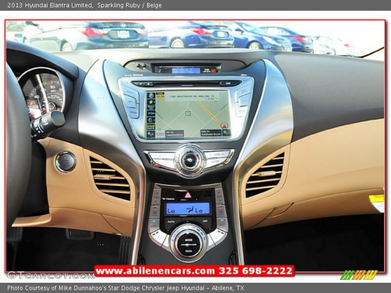 Sparkling Ruby / Beige 2013 Hyundai Elantra Limited