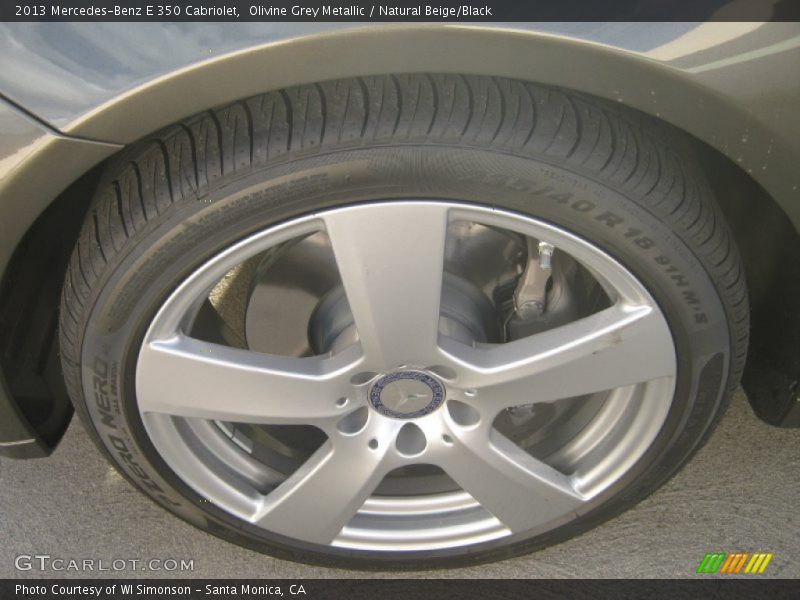 Olivine Grey Metallic / Natural Beige/Black 2013 Mercedes-Benz E 350 Cabriolet