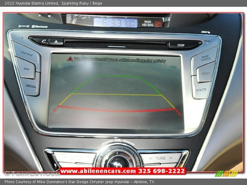 Sparkling Ruby / Beige 2013 Hyundai Elantra Limited