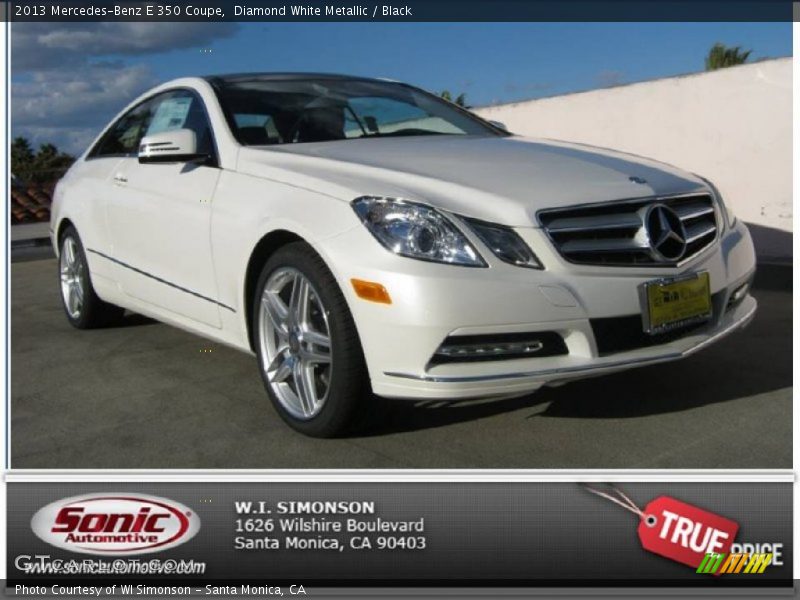 Diamond White Metallic / Black 2013 Mercedes-Benz E 350 Coupe