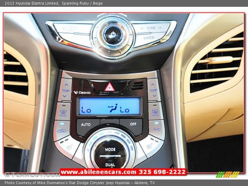 Sparkling Ruby / Beige 2013 Hyundai Elantra Limited