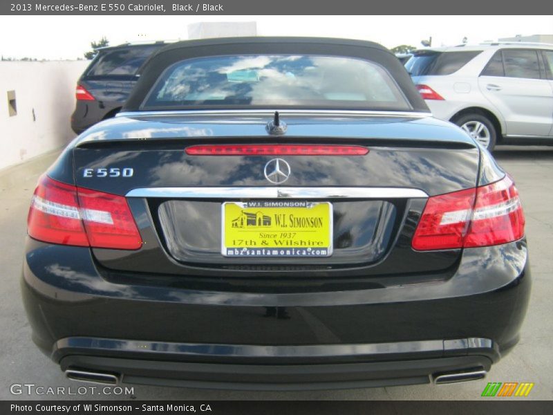 Black / Black 2013 Mercedes-Benz E 550 Cabriolet