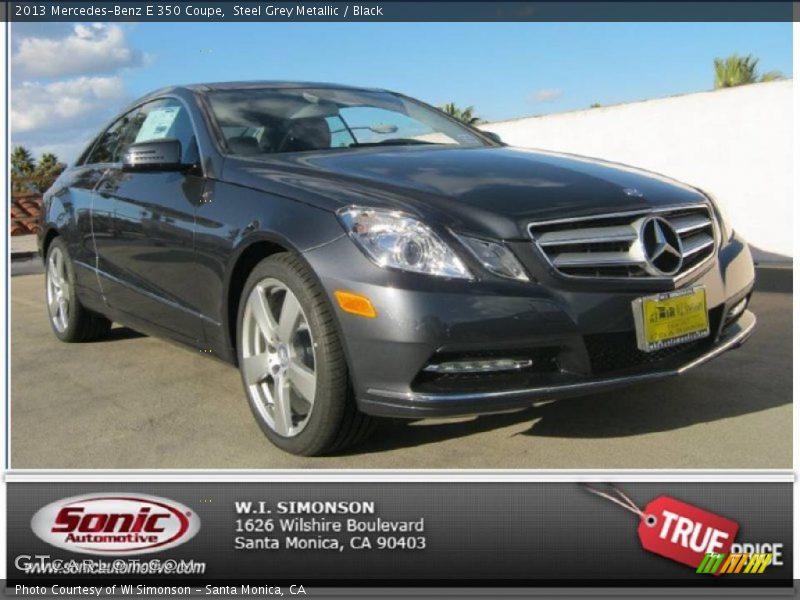 Steel Grey Metallic / Black 2013 Mercedes-Benz E 350 Coupe