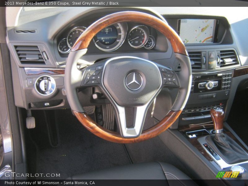 Steel Grey Metallic / Black 2013 Mercedes-Benz E 350 Coupe