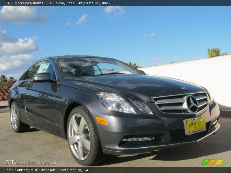 Steel Grey Metallic / Black 2013 Mercedes-Benz E 350 Coupe