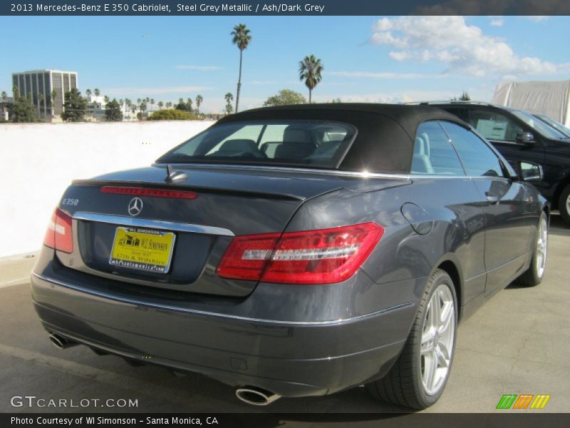 Steel Grey Metallic / Ash/Dark Grey 2013 Mercedes-Benz E 350 Cabriolet