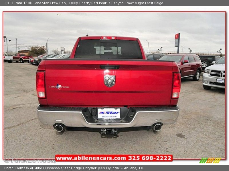 Deep Cherry Red Pearl / Canyon Brown/Light Frost Beige 2013 Ram 1500 Lone Star Crew Cab