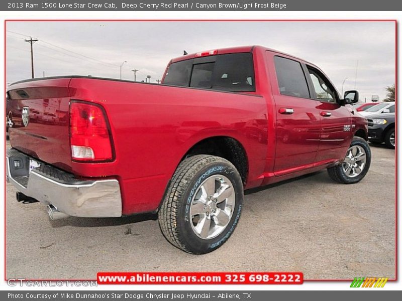 Deep Cherry Red Pearl / Canyon Brown/Light Frost Beige 2013 Ram 1500 Lone Star Crew Cab
