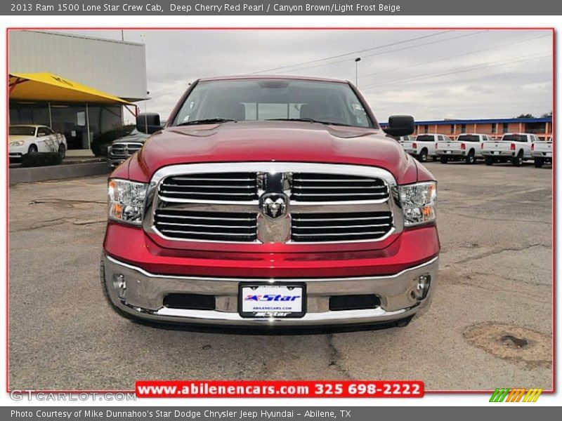 Deep Cherry Red Pearl / Canyon Brown/Light Frost Beige 2013 Ram 1500 Lone Star Crew Cab