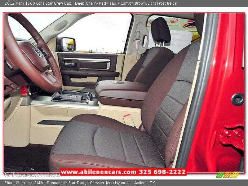 Deep Cherry Red Pearl / Canyon Brown/Light Frost Beige 2013 Ram 1500 Lone Star Crew Cab