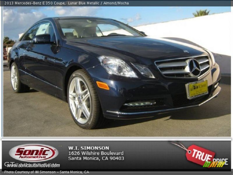 Lunar Blue Metallic / Almond/Mocha 2013 Mercedes-Benz E 350 Coupe