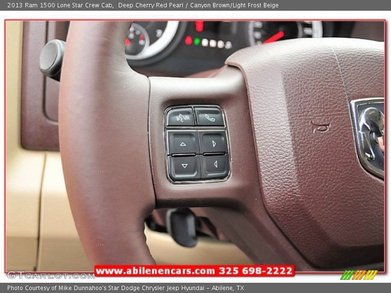 Deep Cherry Red Pearl / Canyon Brown/Light Frost Beige 2013 Ram 1500 Lone Star Crew Cab