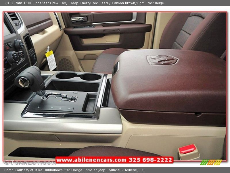 Deep Cherry Red Pearl / Canyon Brown/Light Frost Beige 2013 Ram 1500 Lone Star Crew Cab