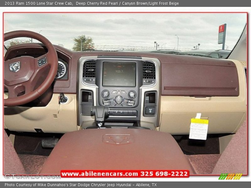 Deep Cherry Red Pearl / Canyon Brown/Light Frost Beige 2013 Ram 1500 Lone Star Crew Cab