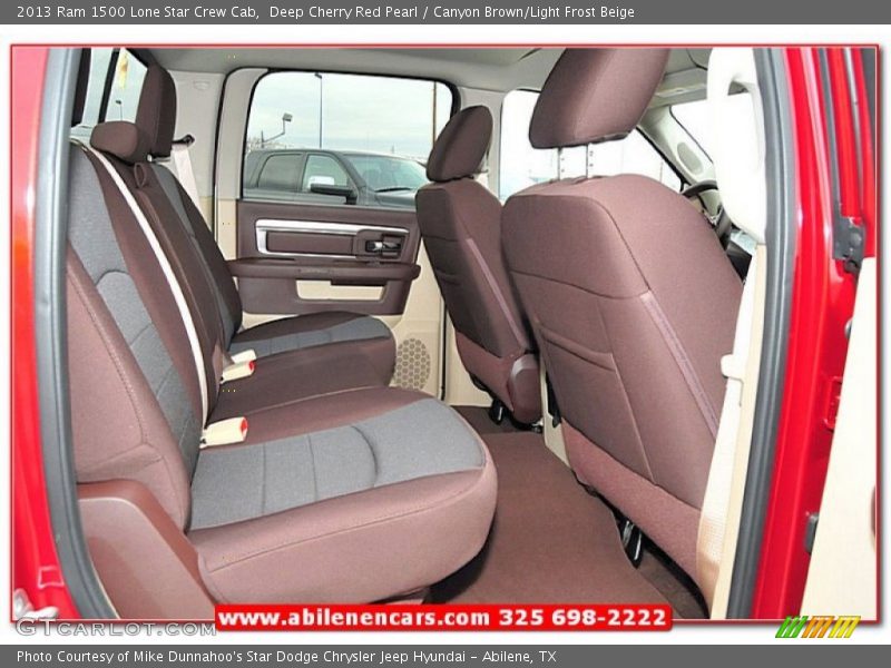 Deep Cherry Red Pearl / Canyon Brown/Light Frost Beige 2013 Ram 1500 Lone Star Crew Cab