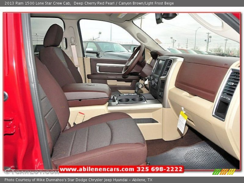 Deep Cherry Red Pearl / Canyon Brown/Light Frost Beige 2013 Ram 1500 Lone Star Crew Cab