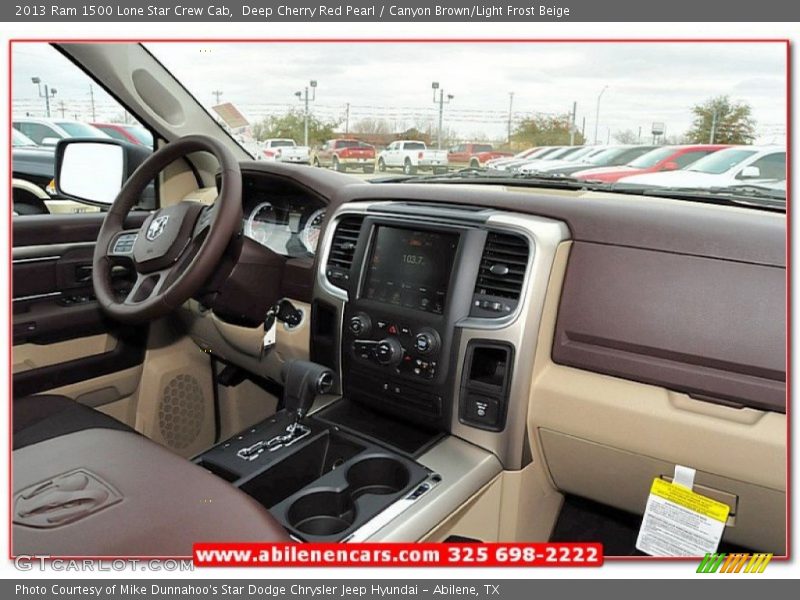 Deep Cherry Red Pearl / Canyon Brown/Light Frost Beige 2013 Ram 1500 Lone Star Crew Cab