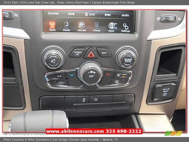 Deep Cherry Red Pearl / Canyon Brown/Light Frost Beige 2013 Ram 1500 Lone Star Crew Cab
