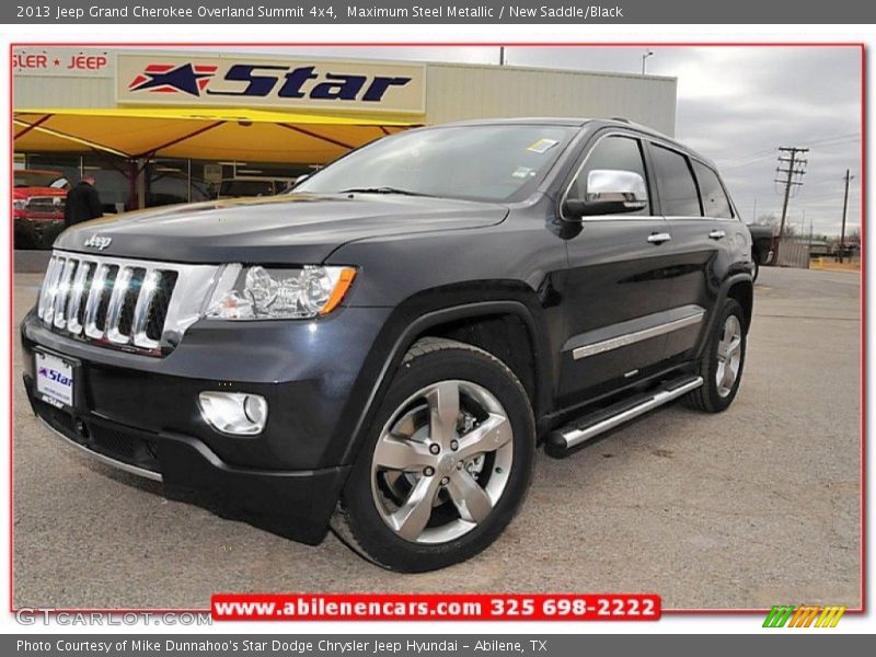Maximum Steel Metallic / New Saddle/Black 2013 Jeep Grand Cherokee Overland Summit 4x4