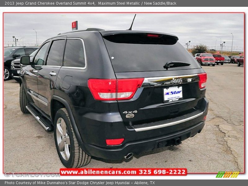 Maximum Steel Metallic / New Saddle/Black 2013 Jeep Grand Cherokee Overland Summit 4x4