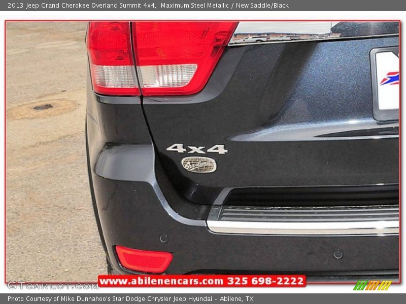 Maximum Steel Metallic / New Saddle/Black 2013 Jeep Grand Cherokee Overland Summit 4x4