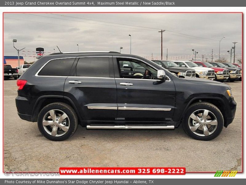 Maximum Steel Metallic / New Saddle/Black 2013 Jeep Grand Cherokee Overland Summit 4x4