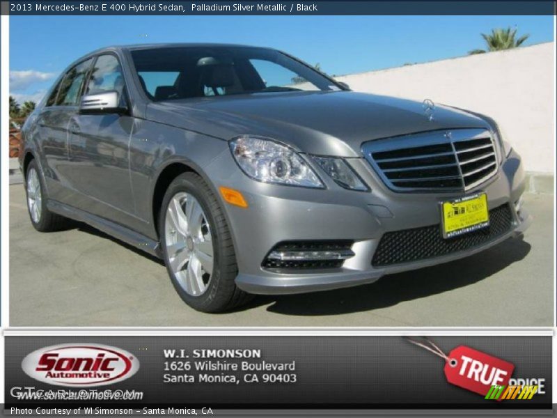 Palladium Silver Metallic / Black 2013 Mercedes-Benz E 400 Hybrid Sedan