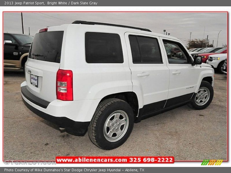 Bright White / Dark Slate Gray 2013 Jeep Patriot Sport