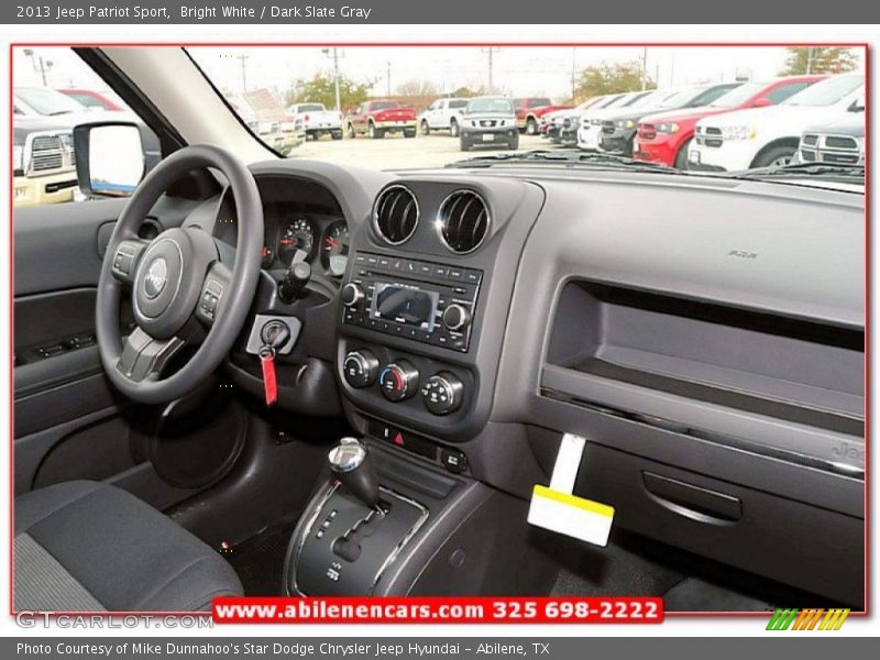 Bright White / Dark Slate Gray 2013 Jeep Patriot Sport