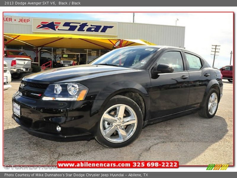 Black / Black 2013 Dodge Avenger SXT V6