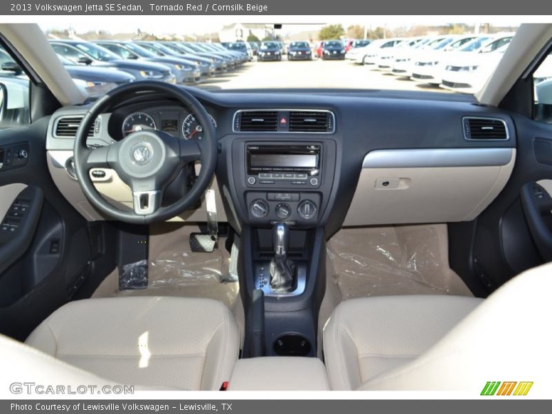 Tornado Red / Cornsilk Beige 2013 Volkswagen Jetta SE Sedan