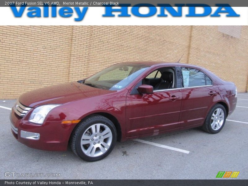 Merlot Metallic / Charcoal Black 2007 Ford Fusion SEL V6 AWD