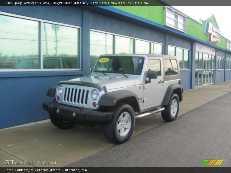 Bright Silver Metallic / Dark Slate Gray/Medium Slate Gray 2009 Jeep Wrangler X 4x4