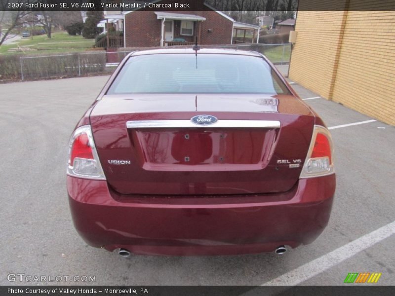 Merlot Metallic / Charcoal Black 2007 Ford Fusion SEL V6 AWD