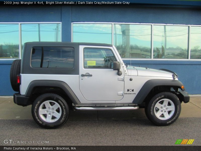 Bright Silver Metallic / Dark Slate Gray/Medium Slate Gray 2009 Jeep Wrangler X 4x4