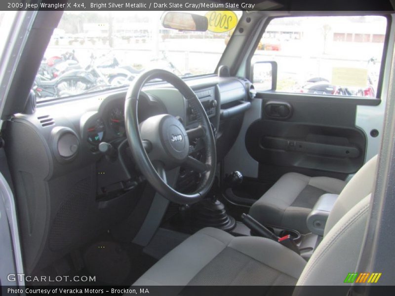 Bright Silver Metallic / Dark Slate Gray/Medium Slate Gray 2009 Jeep Wrangler X 4x4