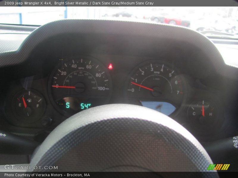 Bright Silver Metallic / Dark Slate Gray/Medium Slate Gray 2009 Jeep Wrangler X 4x4