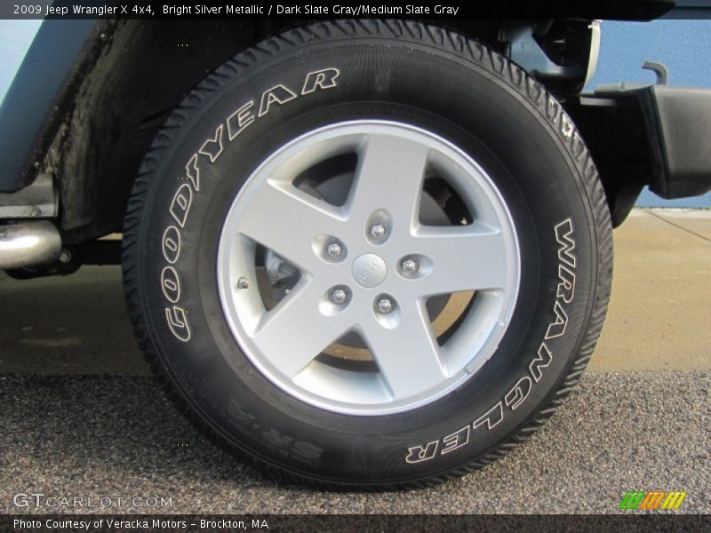 Bright Silver Metallic / Dark Slate Gray/Medium Slate Gray 2009 Jeep Wrangler X 4x4