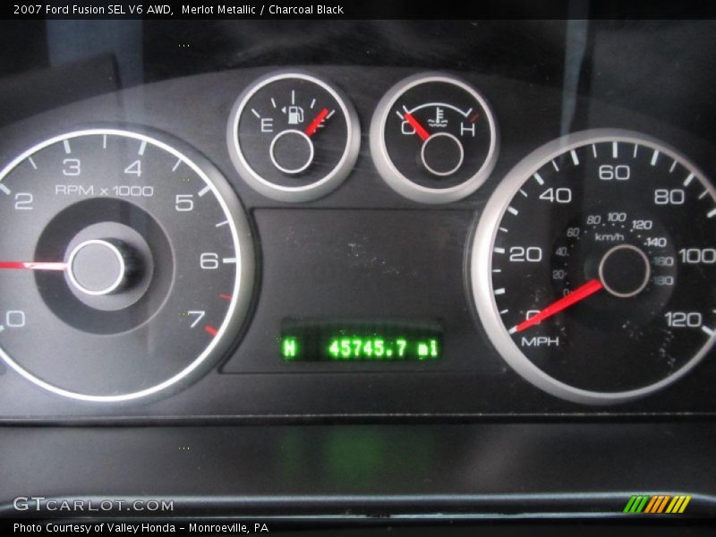Merlot Metallic / Charcoal Black 2007 Ford Fusion SEL V6 AWD