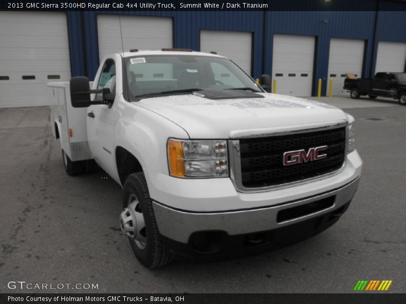 Summit White / Dark Titanium 2013 GMC Sierra 3500HD Regular Cab 4x4 Utility Truck