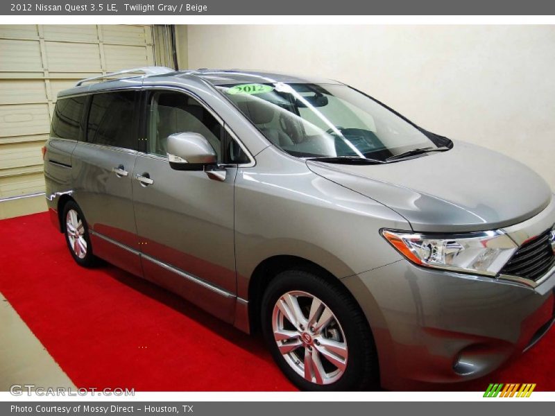 Twilight Gray / Beige 2012 Nissan Quest 3.5 LE